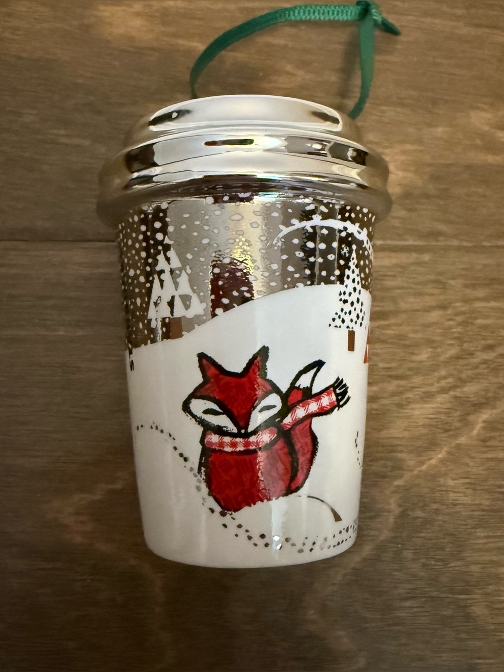 Vintage 2016 Starbucks Fox Ornament